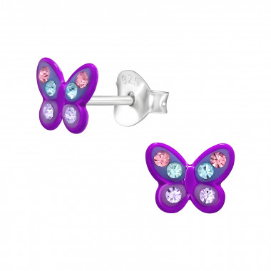 Butterfly - 925 Sterling Silver Kids Ear Studs SD48740