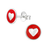Hearts - 925 Sterling Silver Kids Ear Studs SD49246