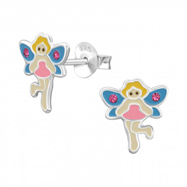 Angel - 925 Sterling Silver Kids Ear Studs SD49532