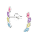Colorful Climber - 925 Sterling Silver Kids Ear Studs SD49534