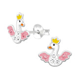 Duck - 925 Sterling Silver Kids Ear Studs SD49536