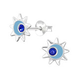 Sunflower, Sun - 925 Sterling Silver Kids Ear Studs SD49538
