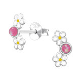 Flower - 925 Sterling Silver Kids Ear Studs SD49699