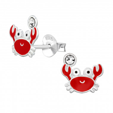 Crab - 925 Sterling Silver Kids Ear Studs SD49701