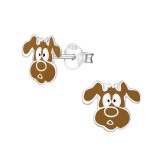 Dog - 925 Sterling Silver Kids Ear Studs SD4973