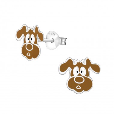 Dog - 925 Sterling Silver Kids Ear Studs SD4973