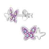 Butterfly - 925 Sterling Silver Kids Ear Studs SD49913