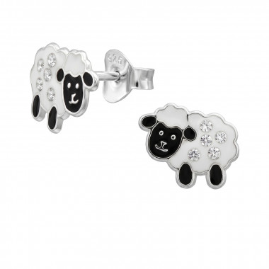 Sheep - 925 Sterling Silver Kids Ear Studs SD50713