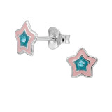 Star 7mm - 925 Sterling Silver Kids Ear Studs SD50981