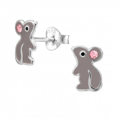 Mouse - 925 Sterling Silver Kids Ear Studs SD51146