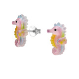 Sea Horse - 925 Sterling Silver Kids Ear Studs SD51153