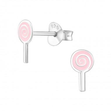 Pink icecream - 925 Sterling Silver Kids Ear Studs SD5284