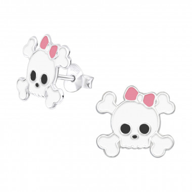 Skull - 925 Sterling Silver Kids Ear Studs SD5562