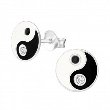 Yin-Yang - 925 Sterling Silver Kids Ear Studs SD5808