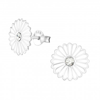 Flower - 925 Sterling Silver Kids Ear Studs SD7235