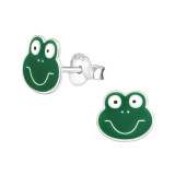 Frog - 925 Sterling Silver Kids Ear Studs SD958