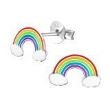 Rainbow - 925 Sterling Silver Kids Ear Studs SD960