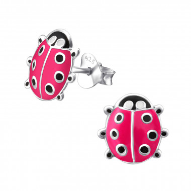 Lady Bug - 925 Sterling Silver Kids Ear Studs SD970