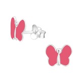 Butterfly - 925 Sterling Silver Kids Ear Studs SD983