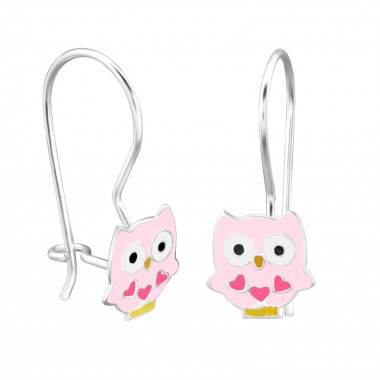 Owl - 925 Sterling Silver Kids Earrings SD28656