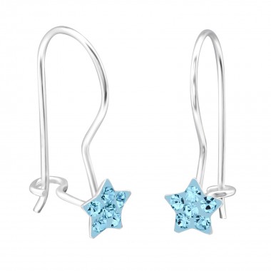 Star - 925 Sterling Silver Kids Earrings SD28668