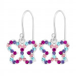 Butterfly - 925 Sterling Silver Kids Earrings SD15586 Butterfly - 925 Sterling Silver Kids Earrings SD15586