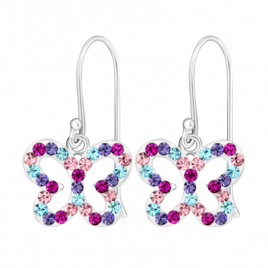 Butterfly - 925 Sterling Silver Kids Earrings SD15586