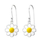 Flower - 925 Sterling Silver Kids Earrings SD15590