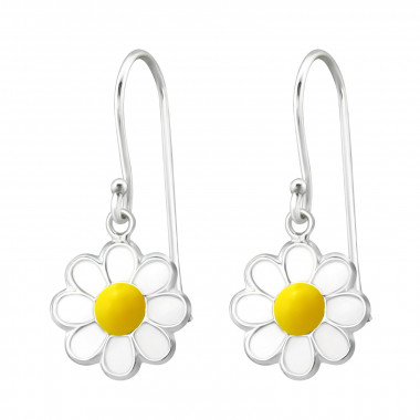 Flower - 925 Sterling Silver Kids Earrings SD15590