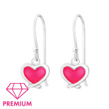 Heart - 925 Sterling Silver Kids Earrings SD16664