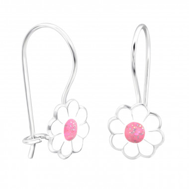 Flower - 925 Sterling Silver Kids Earrings SD28649