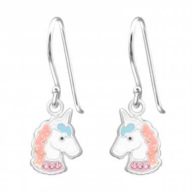 Unicorn - 925 Sterling Silver Kids Earrings SD33752