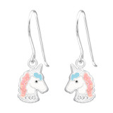 Unicorn - 925 Sterling Silver Kids Earrings SD38581