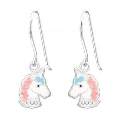 Unicorn - 925 Sterling Silver Kids Earrings SD38581