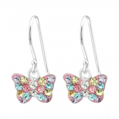 Butterfly - 925 Sterling Silver Kids Earrings SD40263