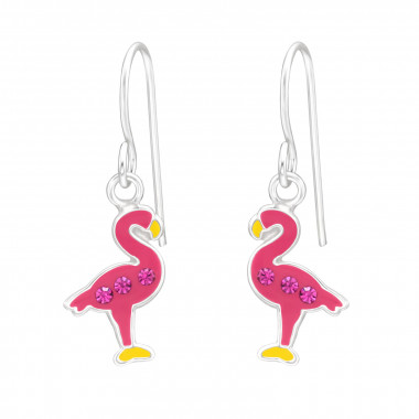 Flamingo - 925 Sterling Silver Kids Earrings SD41487