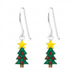 Christmas Tree - 925 Sterling Silver Kids Earrings SD41489