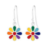 Flower - 925 Sterling Silver Kids Earrings SD42193