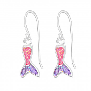 Mermaid Tail - 925 Sterling Silver Kids Earrings SD43105