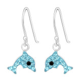 Dolphin - 925 Sterling Silver Kids Earrings SD4383