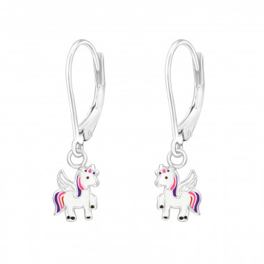 Unicorn - 925 Sterling Silver Kids Earrings SD44070