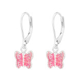 Butterfly - 925 Sterling Silver Kids Earrings SD44074