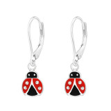 Ladybug - 925 Sterling Silver Kids Earrings SD44075