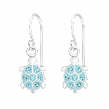 Turtle - 925 Sterling Silver Kids Earrings SD45047