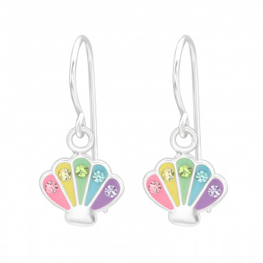 Shell - 925 Sterling Silver Kids Earrings SD45787