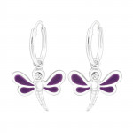 Dragonfly - 925 Sterling Silver Kids Hoops SD13566 Dragonfly - 925 Sterling Silver Kids Hoops SD13566