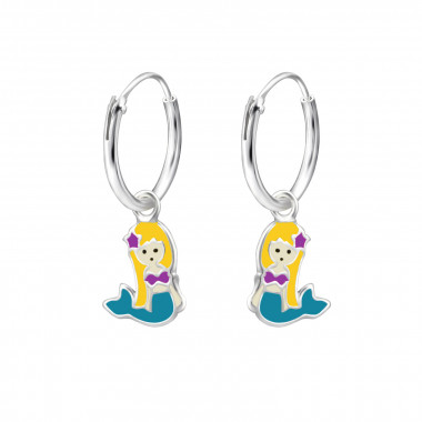 Mermaid - 925 Sterling Silver Kids Hoops SD28054