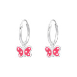 Butterfly - 925 Sterling Silver Kids Hoops SD28634