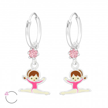 Gymnas - 925 Sterling Silver Kids Hoops SD32896