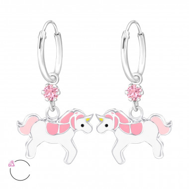Unicorn - 925 Sterling Silver Kids Hoops SD32898